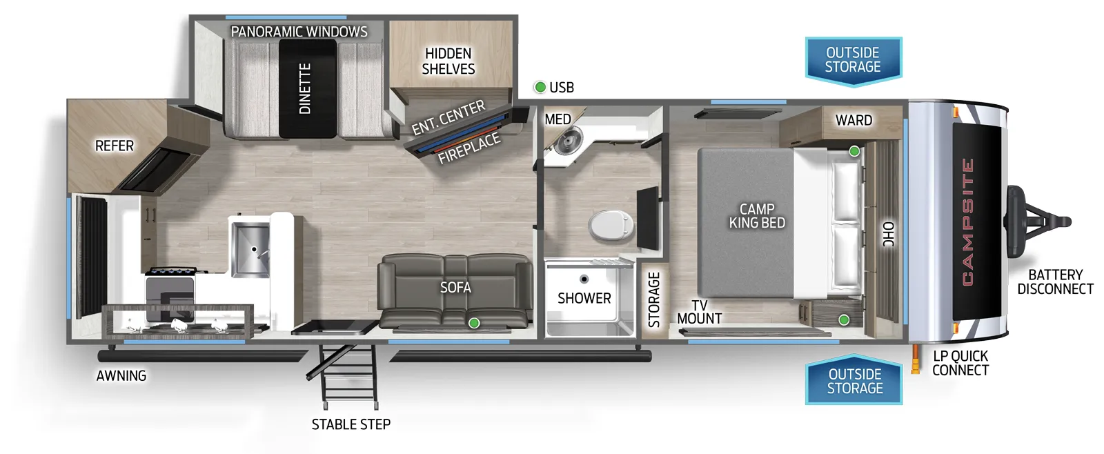 Campsite Ultra 26TH Floorplan